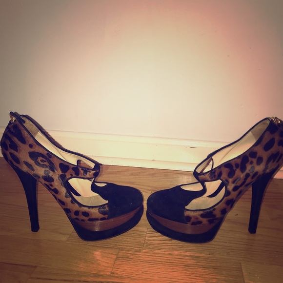 Fendi leopard printed ankle platform shoes - Picture 1 of 3